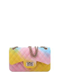 Cute Modern Tender Rainbow Jelly Crossbody Bag JP-068RAINBOW 1